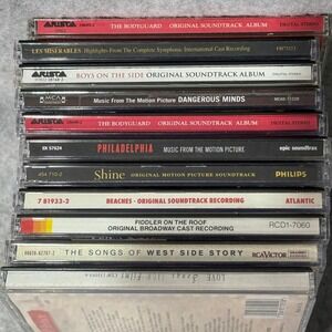 Movie Soundtrack & Broadway CD Lot 11 Bodyguard Les Miserables West Side